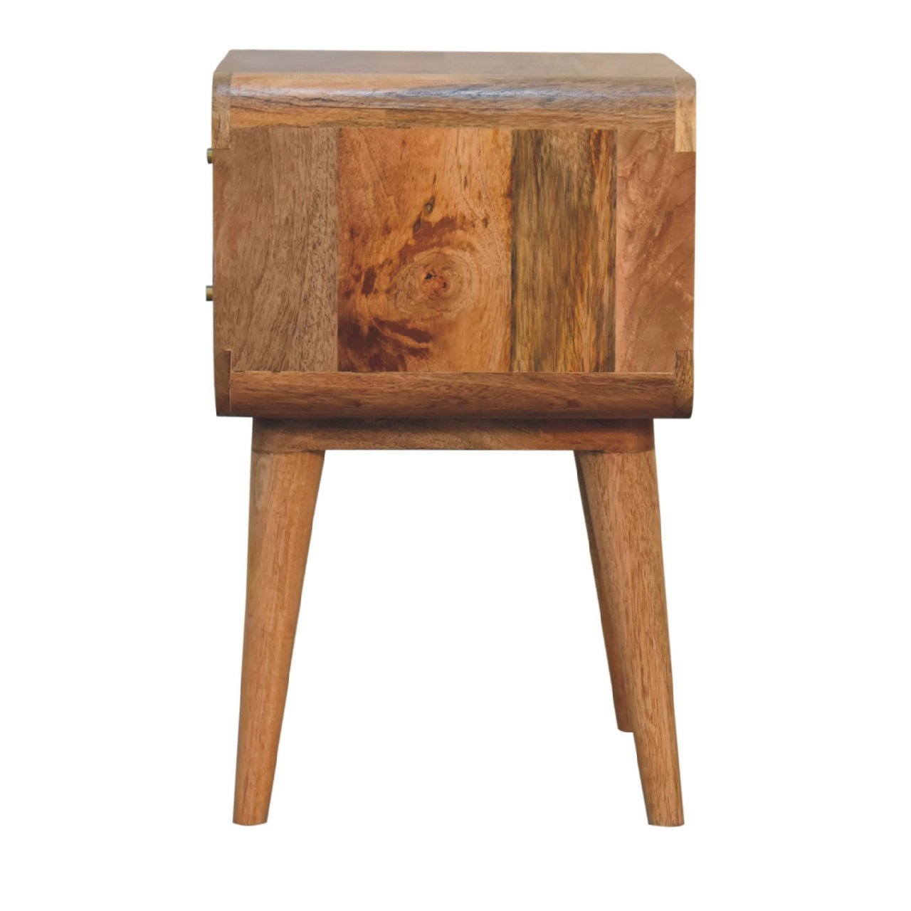 Wood and Rattan Bedside with 2 Drawers - Nightstands