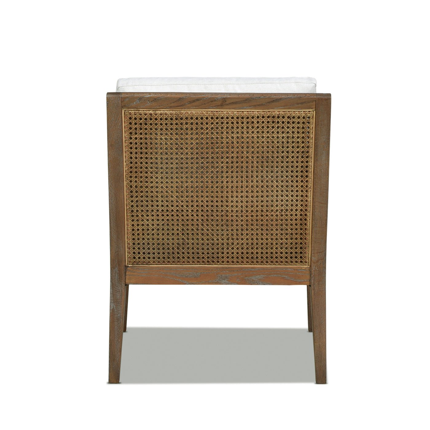 Wood & Rattan Accent Chair with Removable Cushion - Accent Chairs
