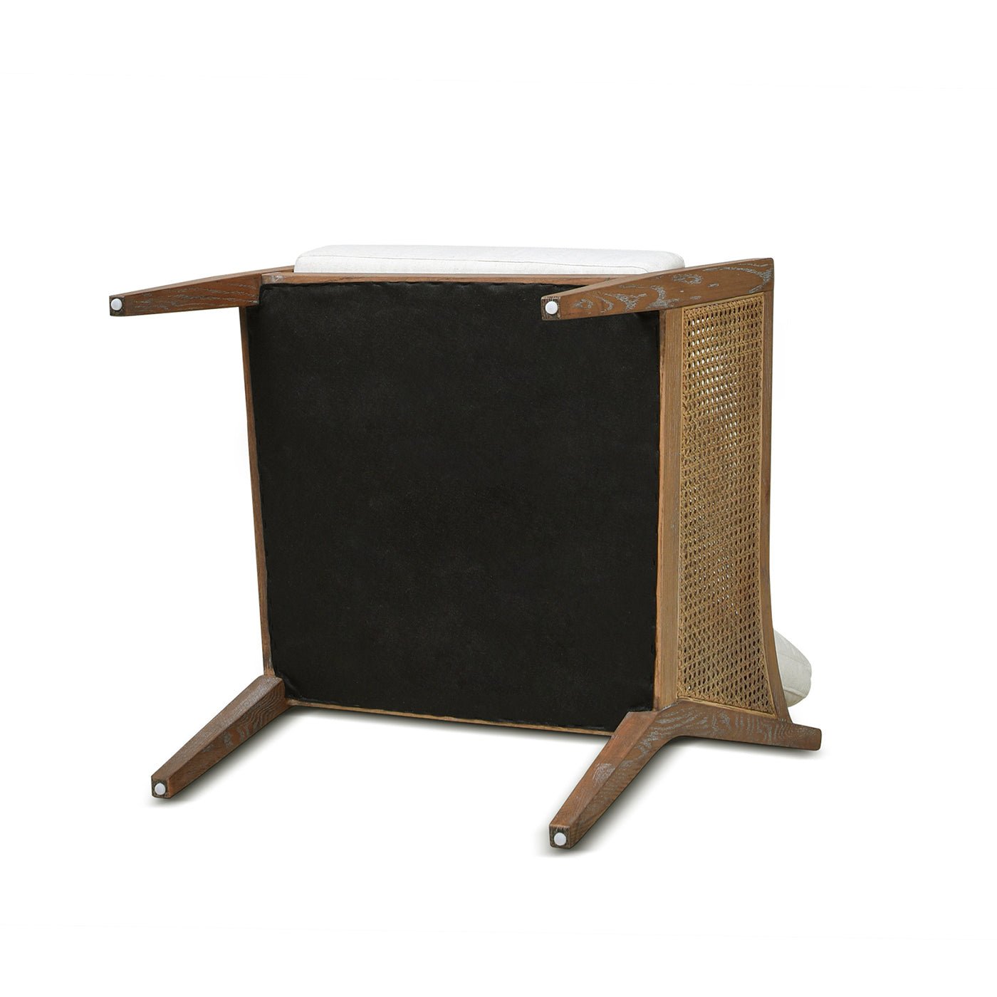 Wood & Rattan Accent Chair with Removable Cushion - Accent Chairs