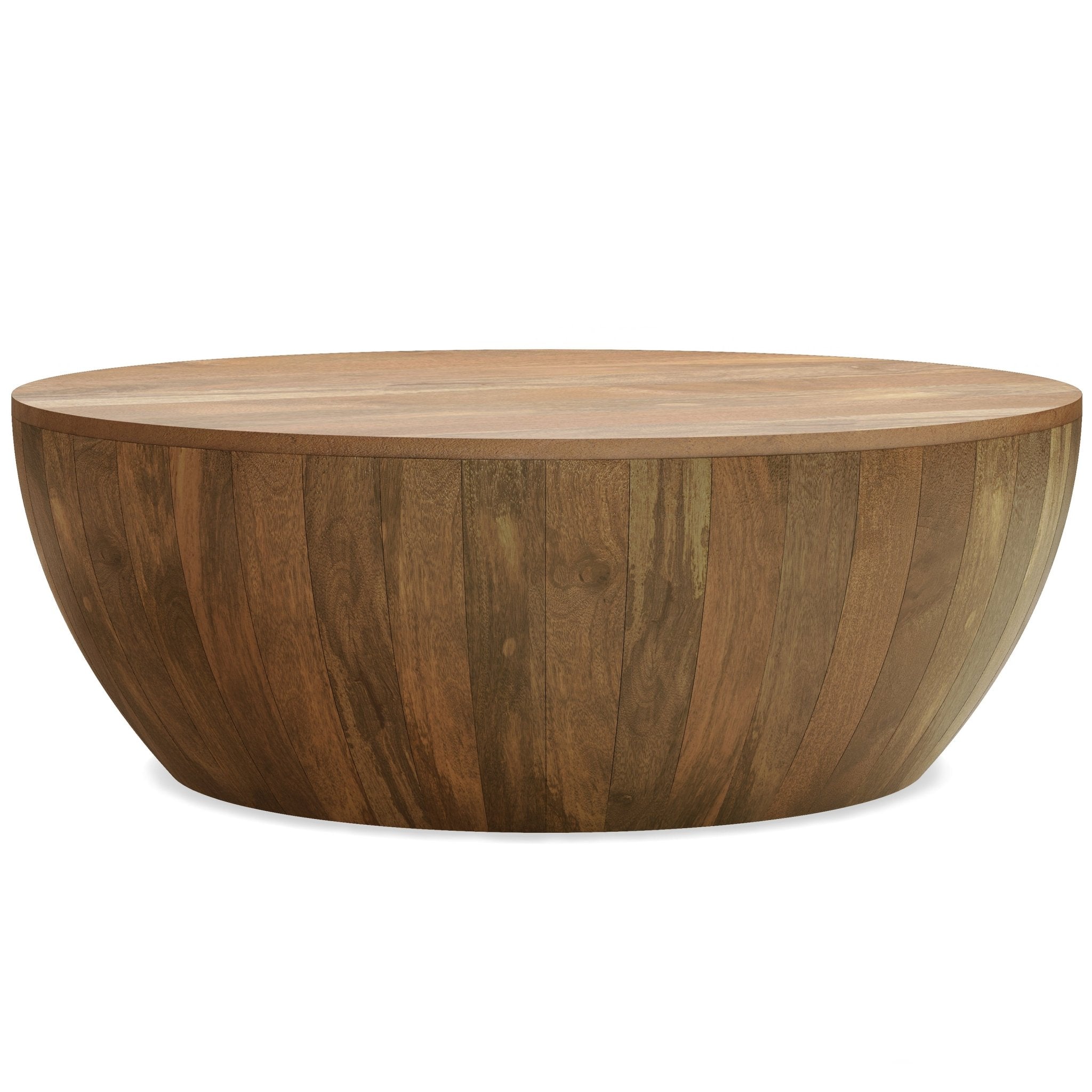 Wooden Drum - Shaped Coffee Table - Coffee Tables