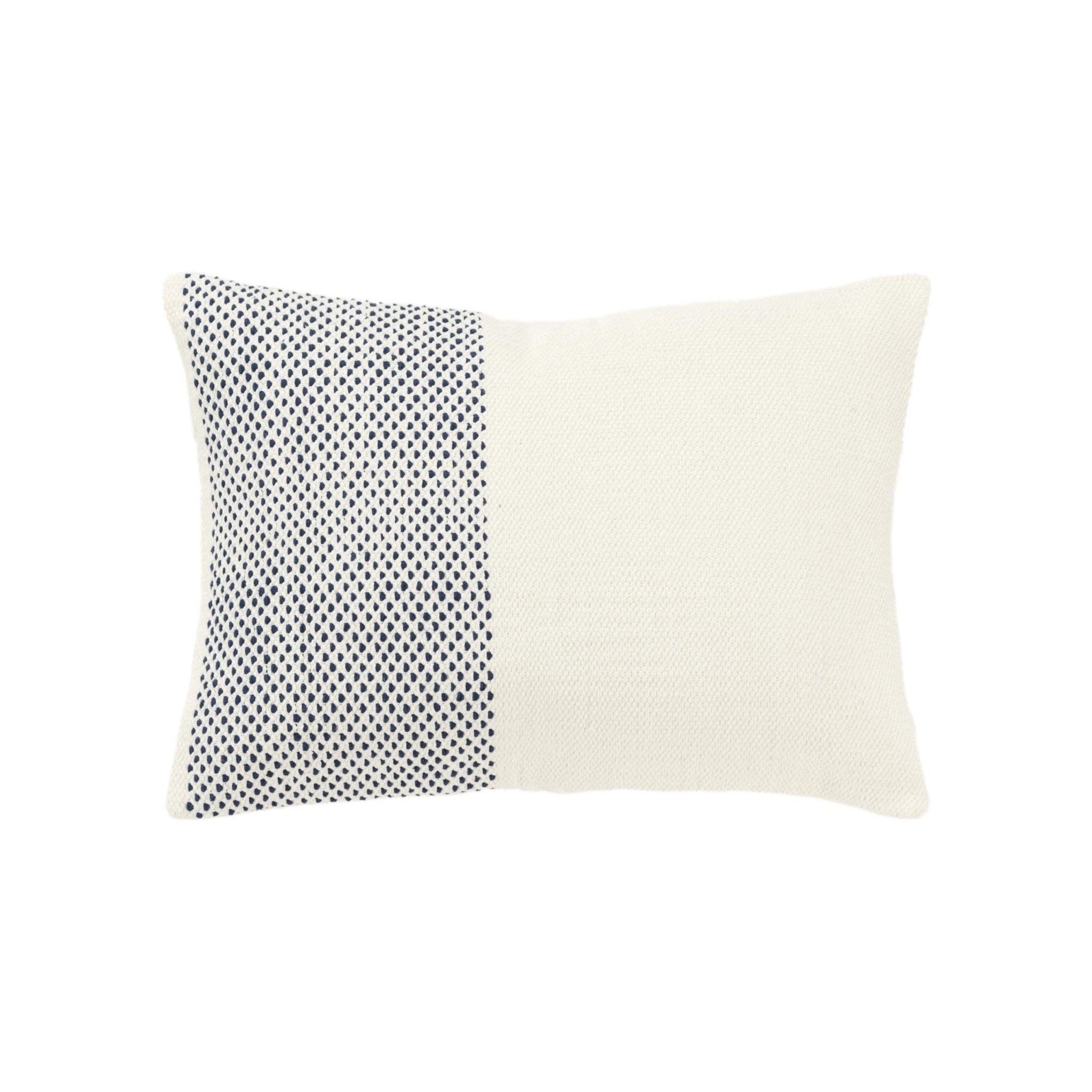 Woven 100% Cotton Color Block Stripe Decorative Throw Pillow - Lumbar Pillows