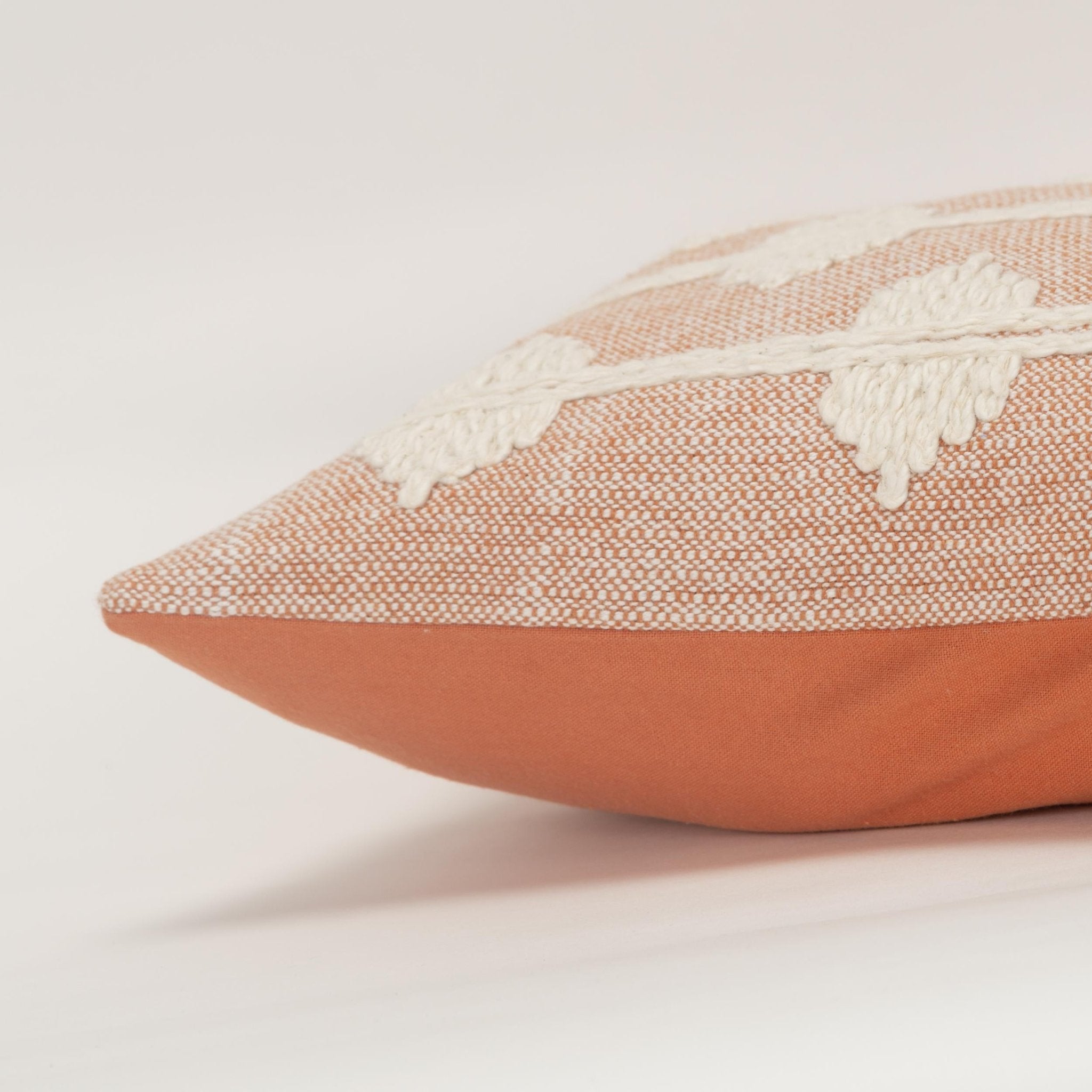 Woven Cotton Diamond Decorative Throw Pillow - Lumbar Pillows