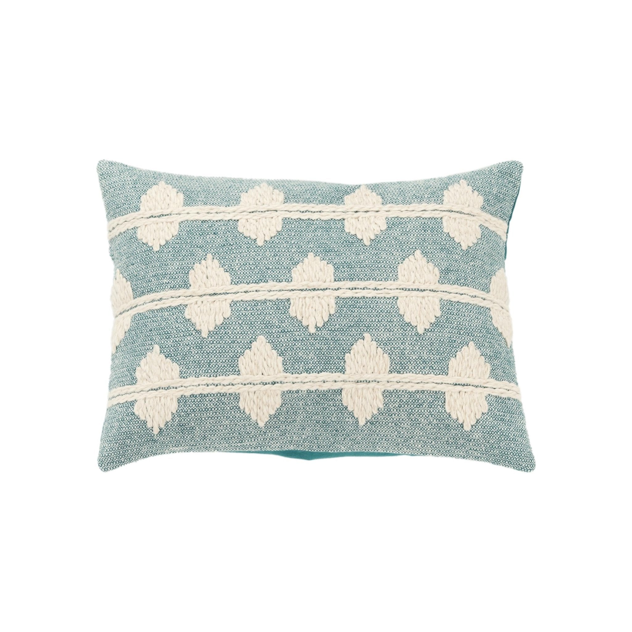 Woven Cotton Diamond Decorative Throw Pillow - Lumbar Pillows