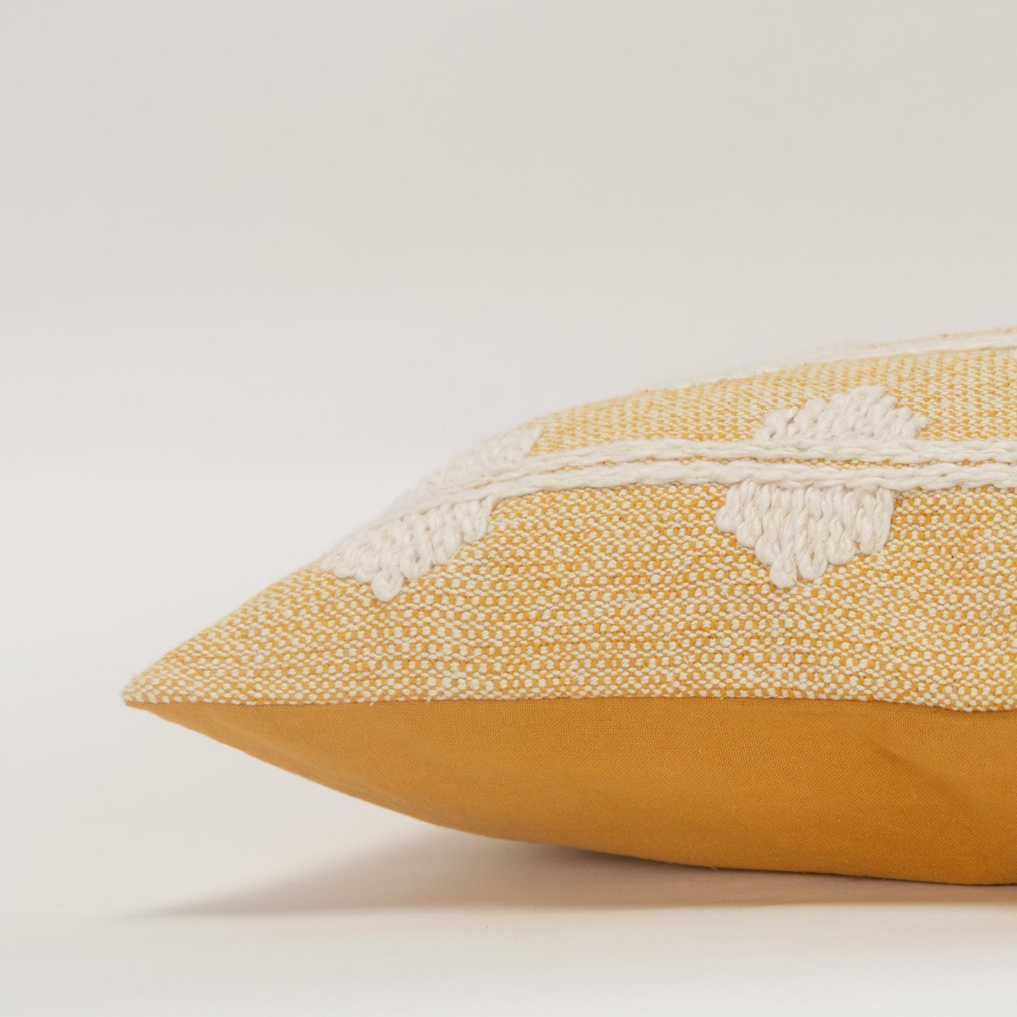 Woven Cotton Diamond Decorative Throw Pillow - Lumbar Pillows