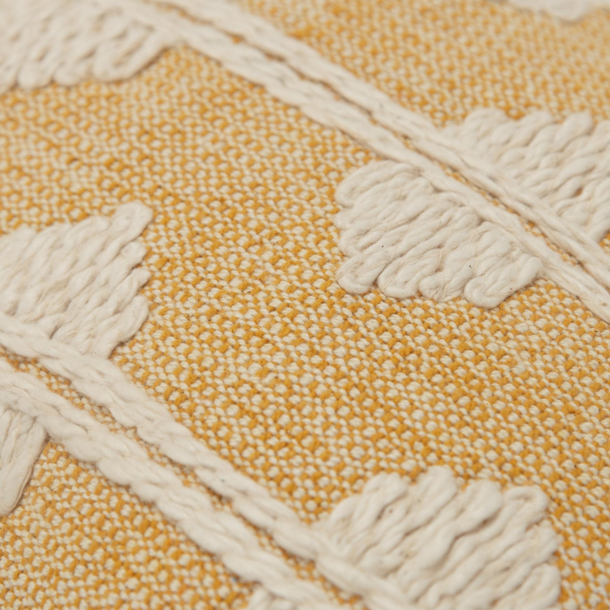 Woven Cotton Diamond Decorative Throw Pillow - Lumbar Pillows