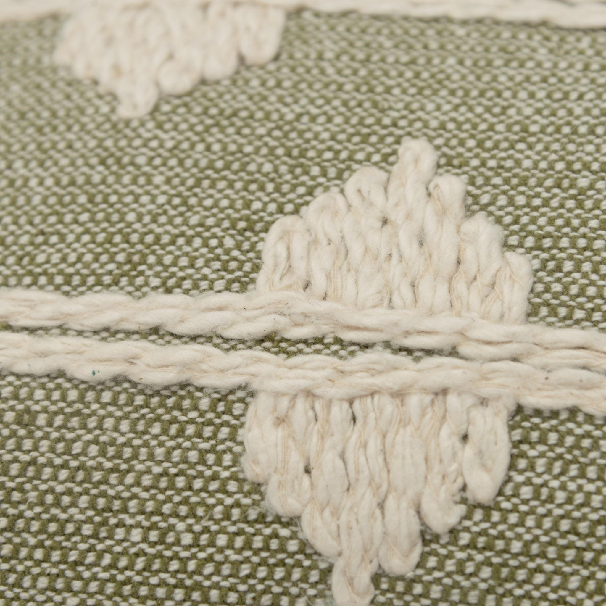 Woven Cotton Diamond Decorative Throw Pillow - Lumbar Pillows