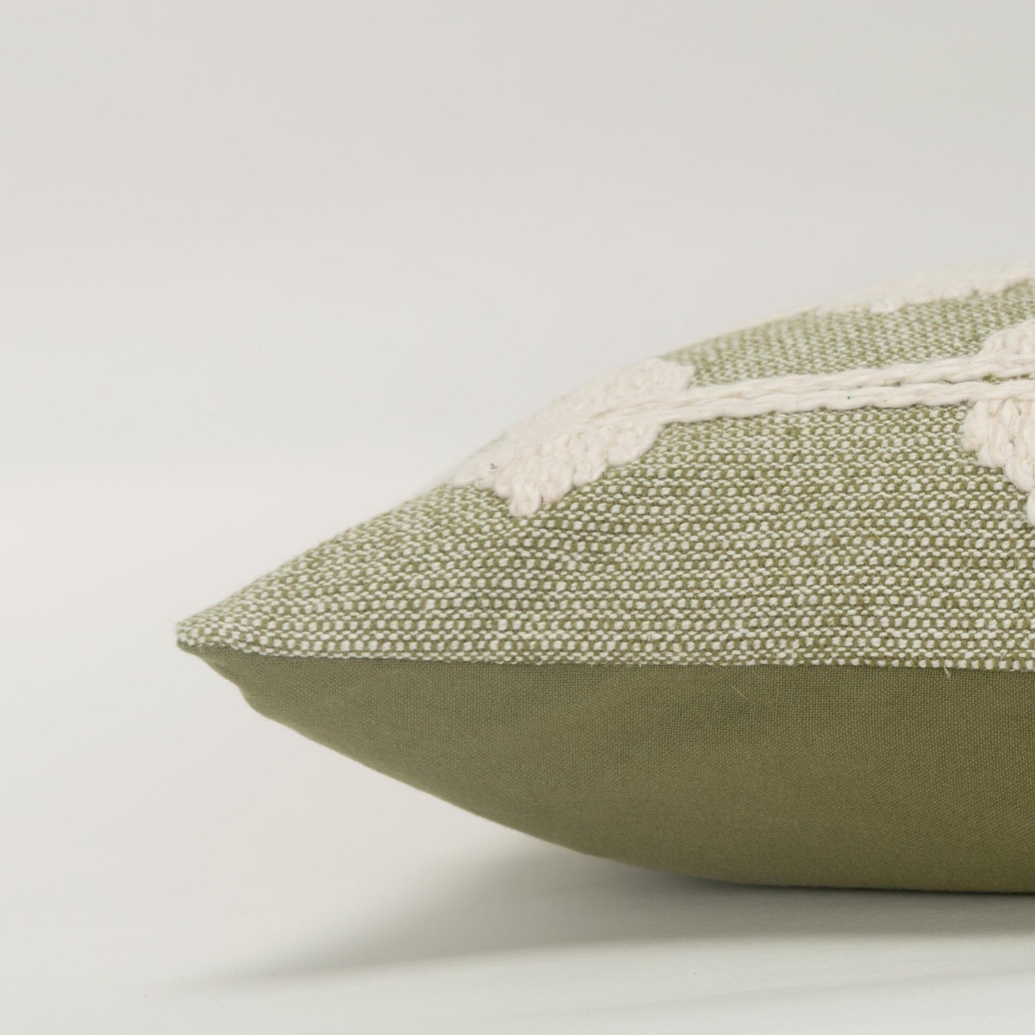 Woven Cotton Diamond Decorative Throw Pillow - Lumbar Pillows