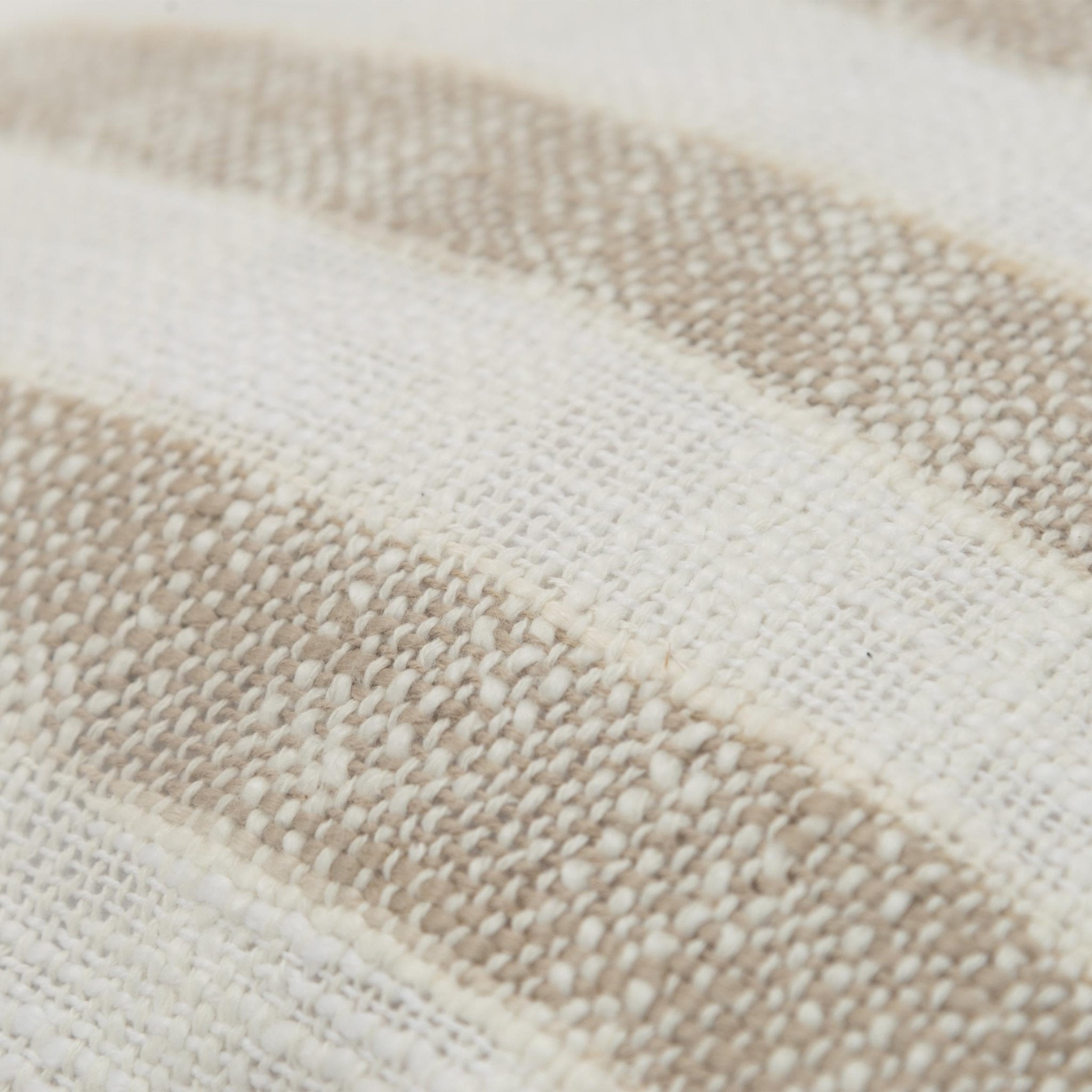 Woven Cotton & LInen Striped Decorative Throw Pillow - Square Pillows