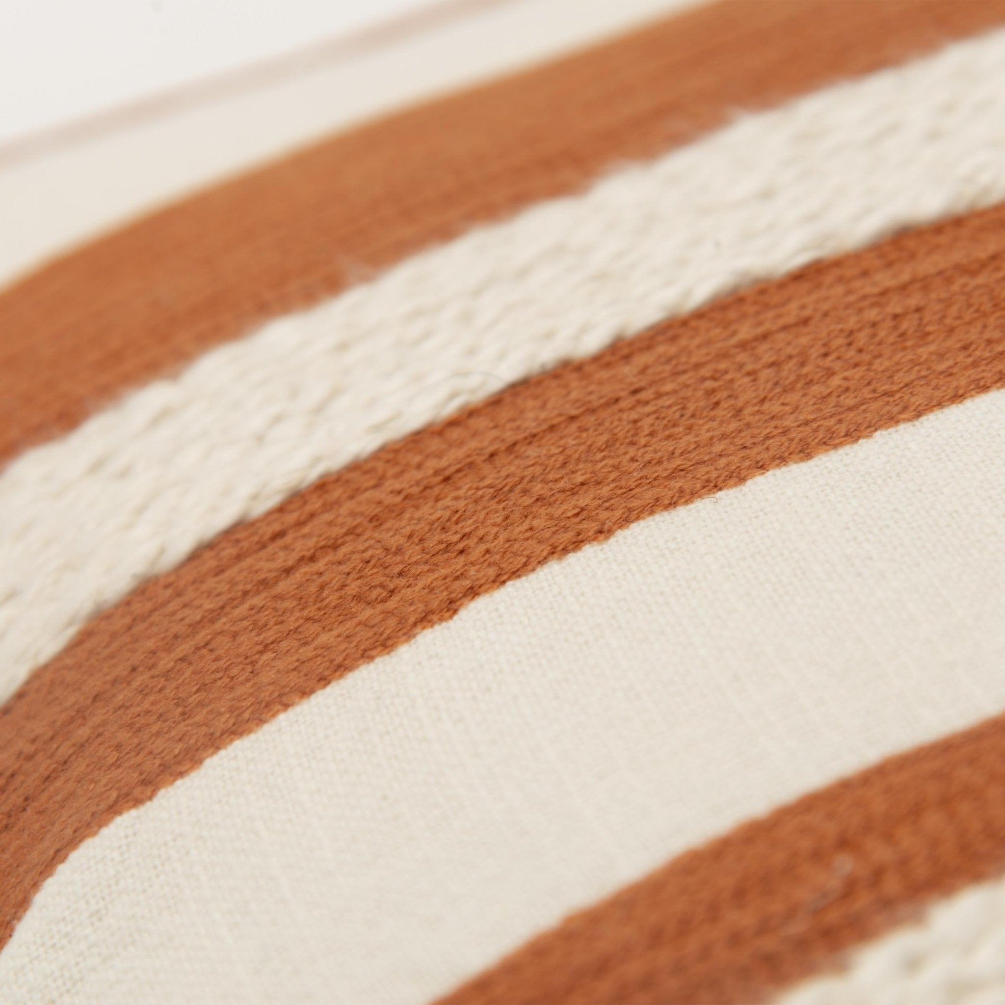 Woven Cotton Stripe Decorative Throw Pillow - Square Pillows