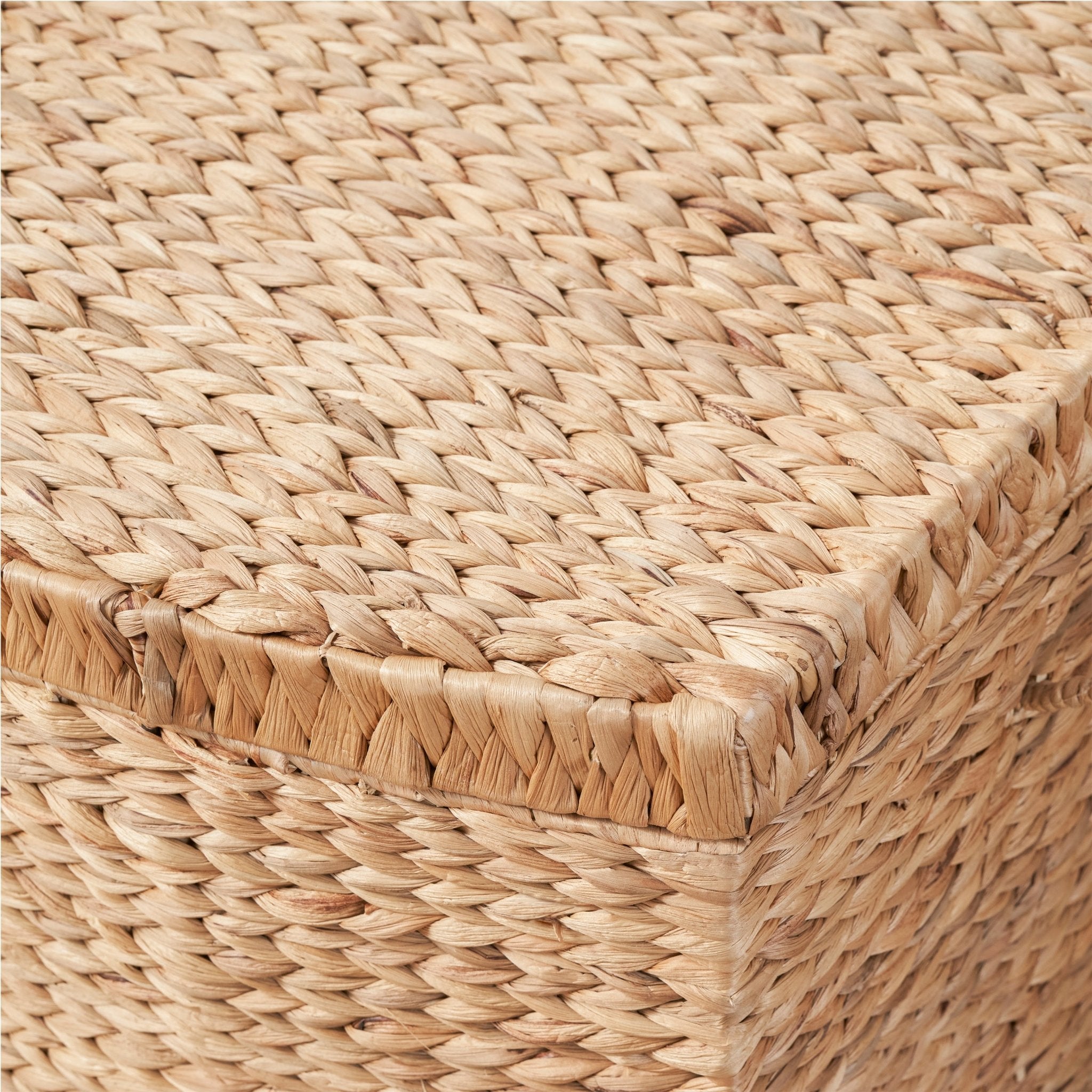 Woven Wicker Storage Basket with Handle - Baskets