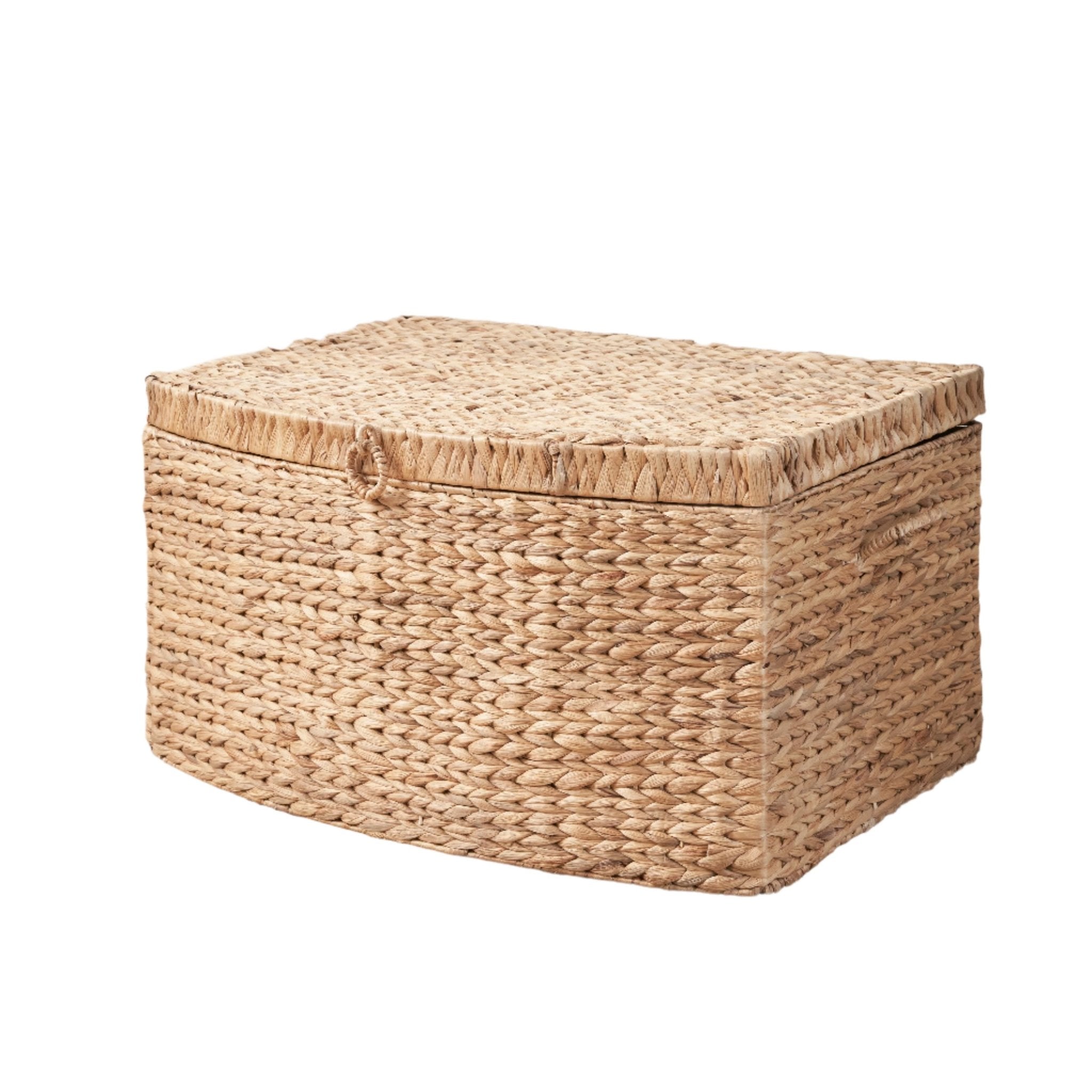 Woven Wicker Storage Basket with Handle - Baskets