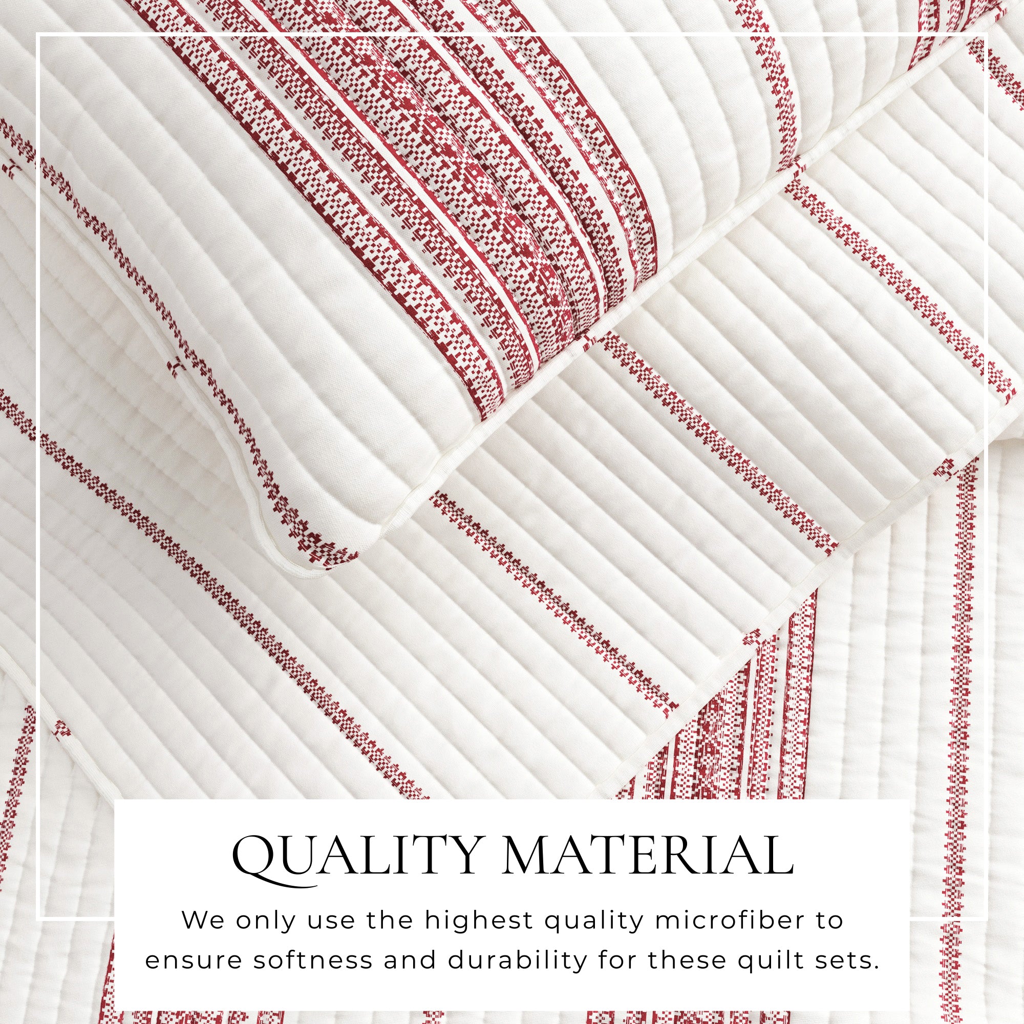 Striped Farmhouse Reversible Quilt Set with Shams