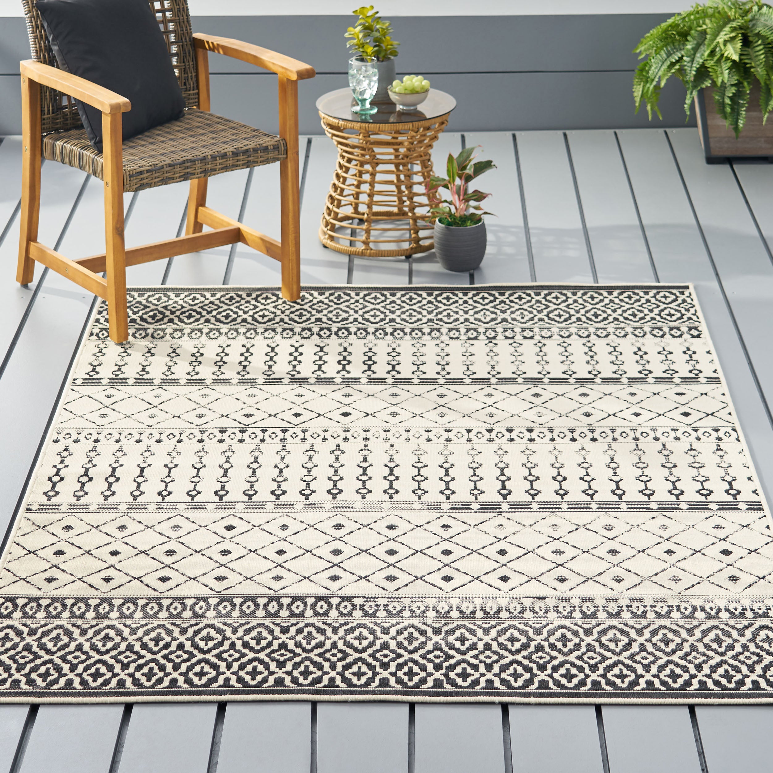 Calamity 63" x 84" Polypropylene Outdoor Area Rug