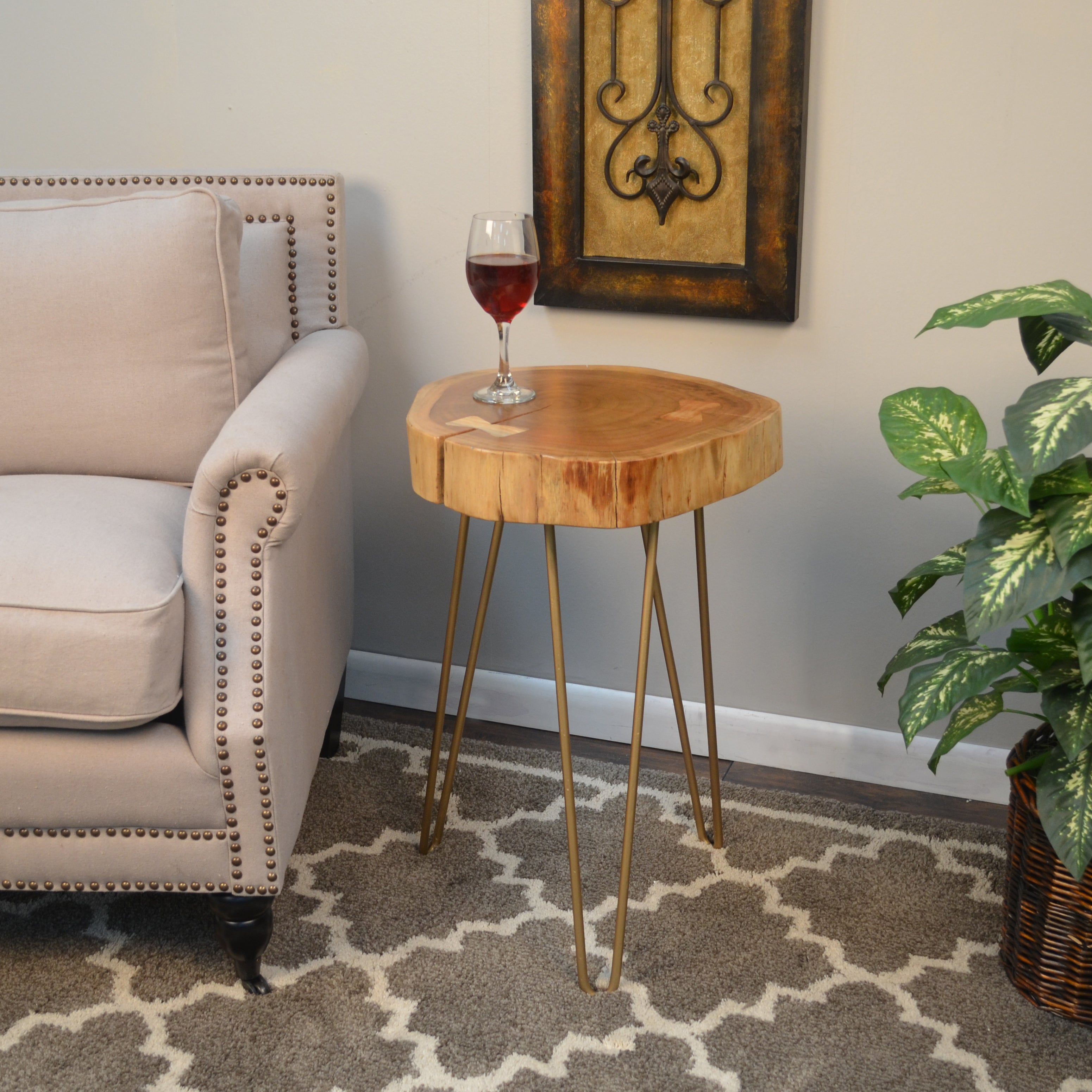 Seti Live Edge Accent Table