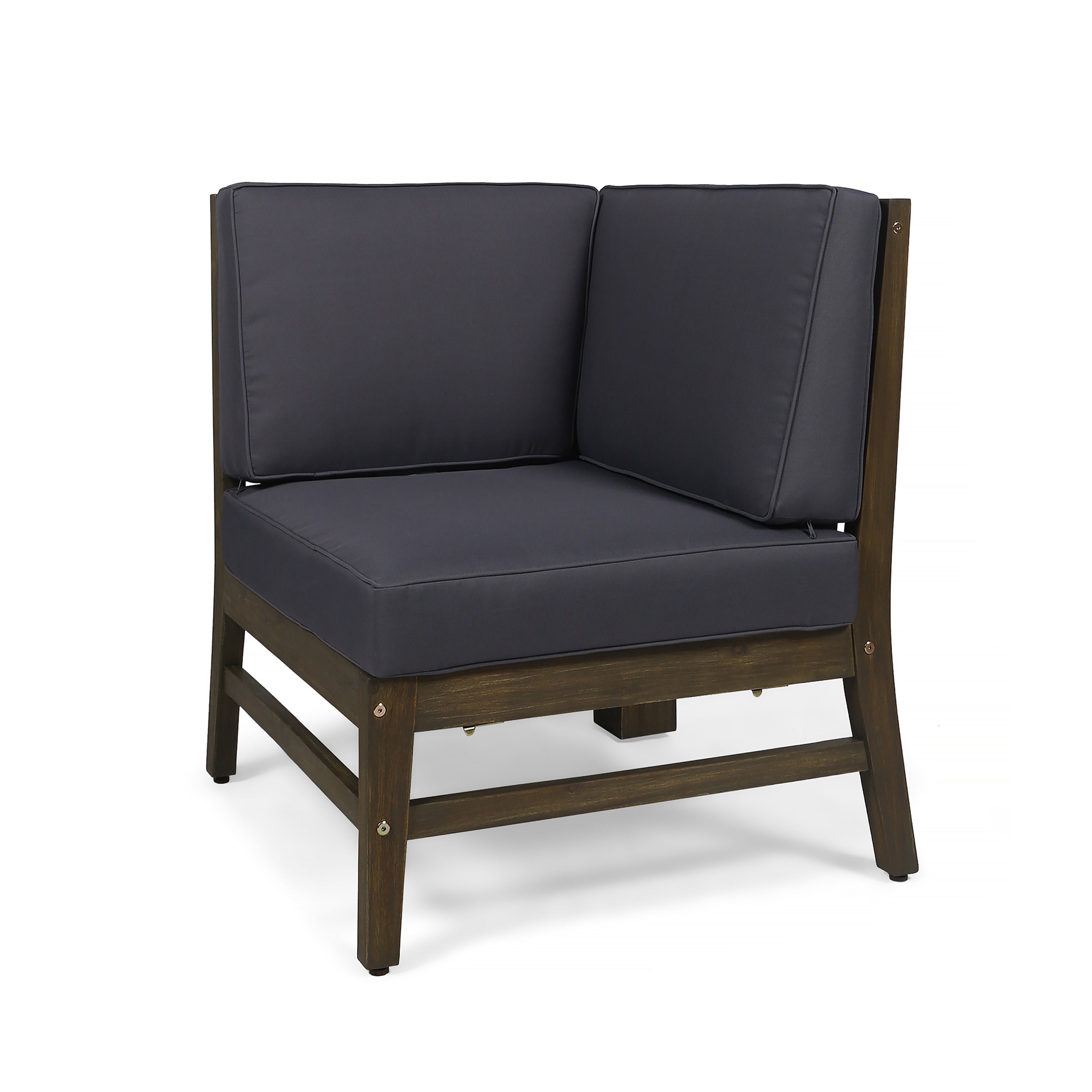 Perla Outdoor L-Shape Sectional Sofa with Coffee Table