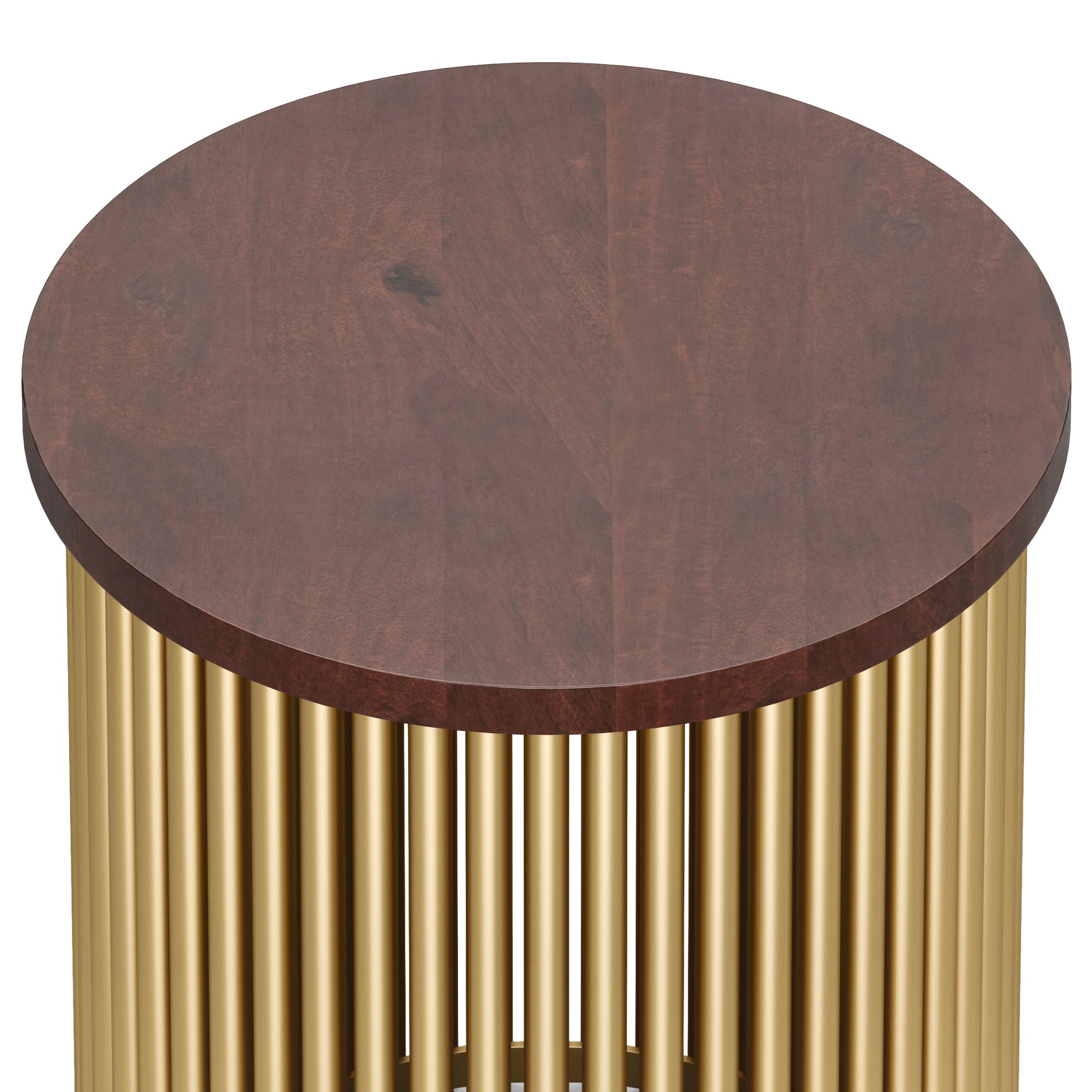 Valiant Cylinder-Shaped Accent Table with Pipe Design Base