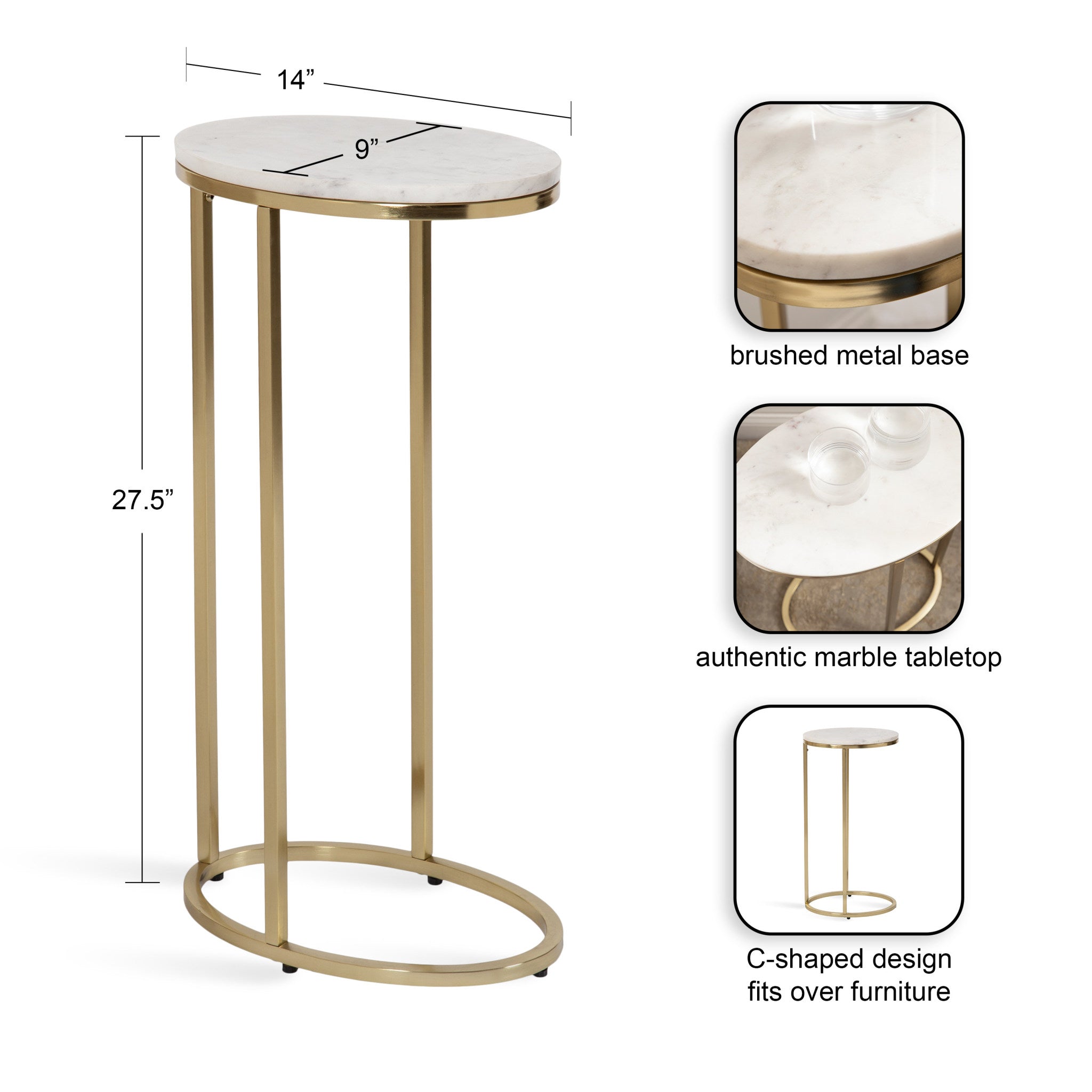 Natalli Marble Oval C-Table