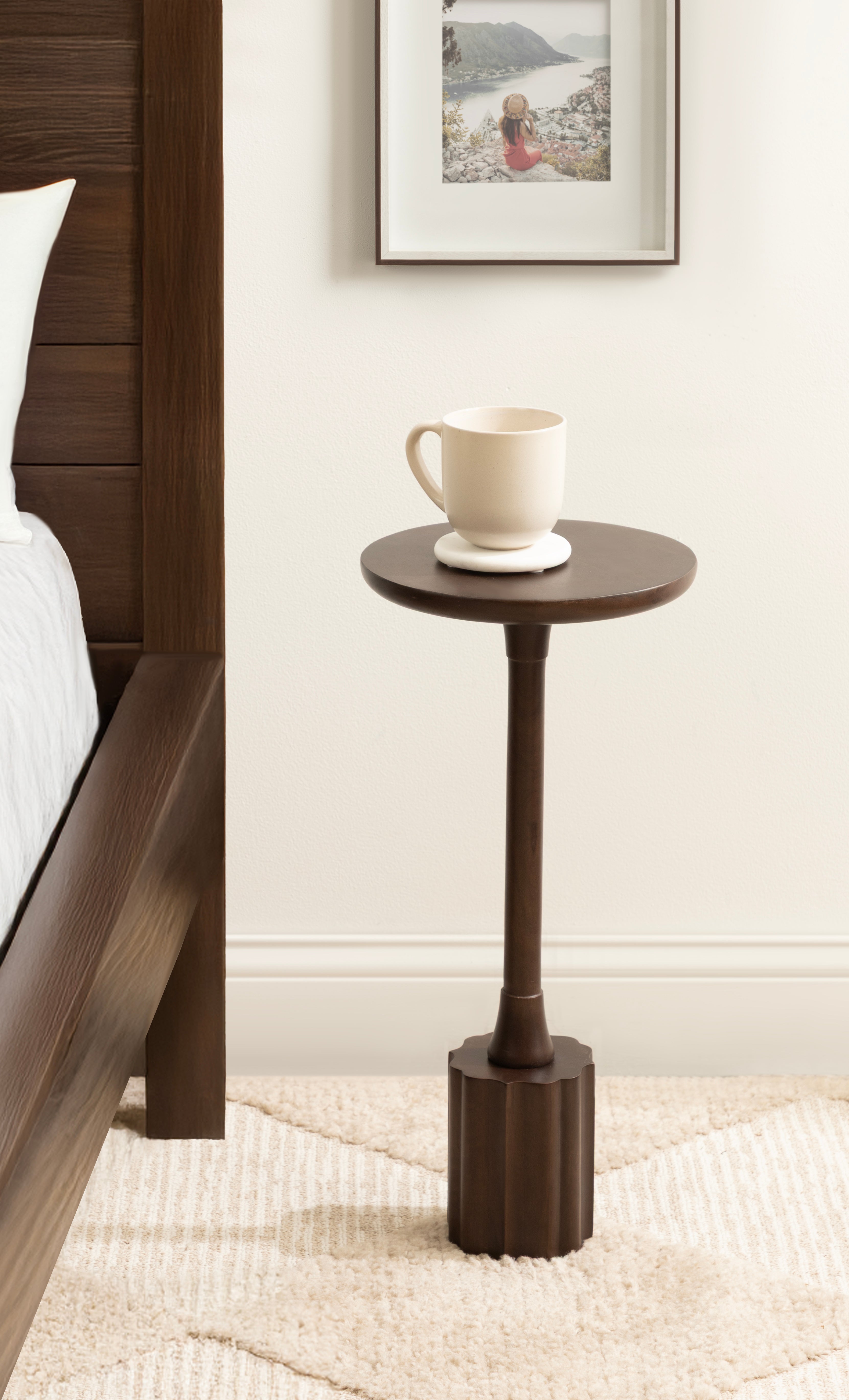 Nisha Wood Drink Table