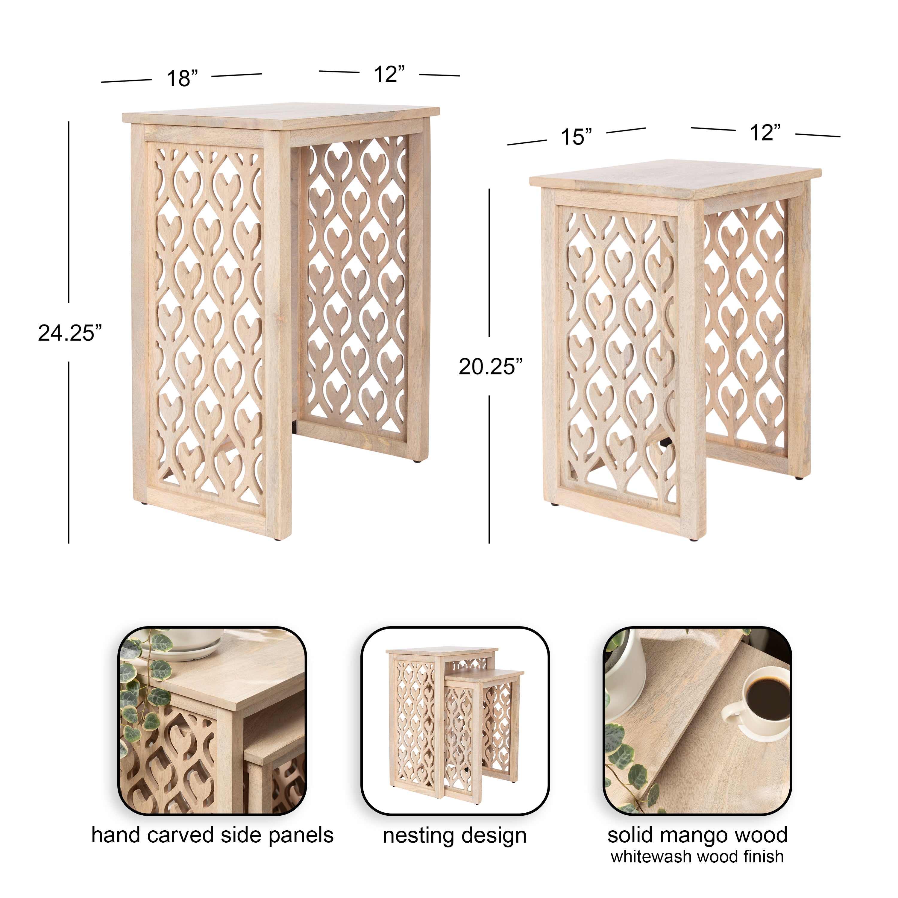 Karni Wooden Nesting Tables