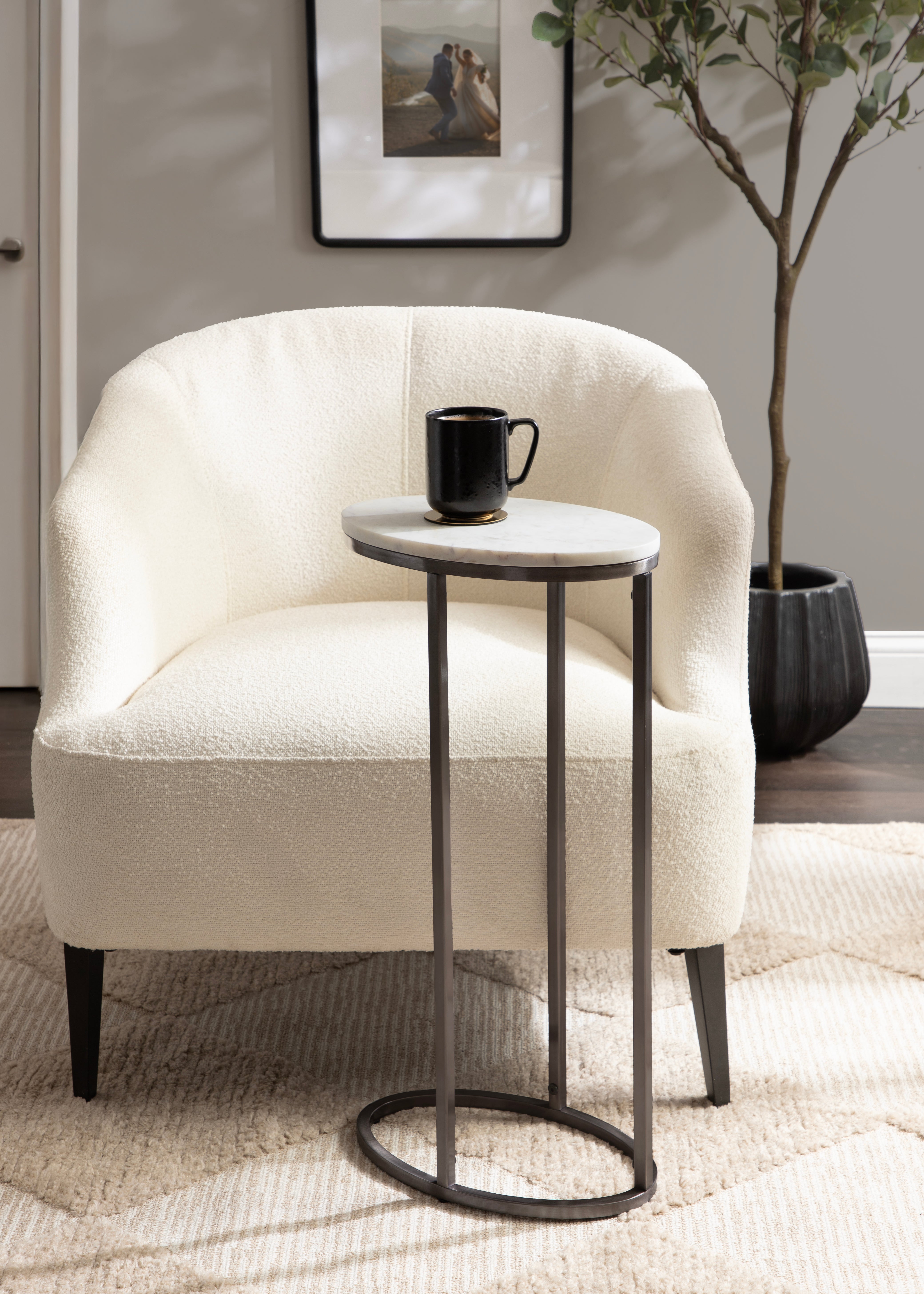 Natalli Marble Oval C-Table