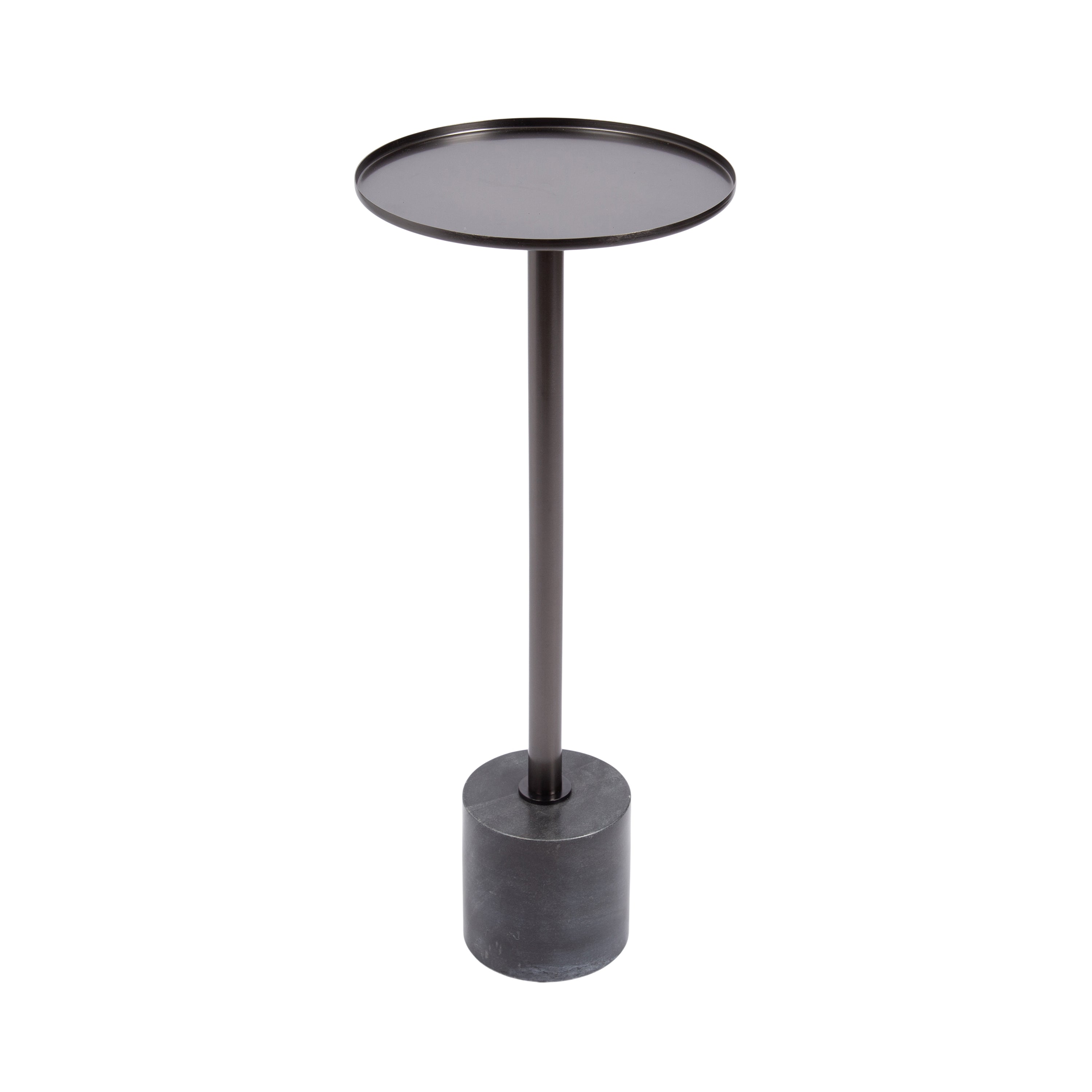 Vanora Metal and Marble Drink Table