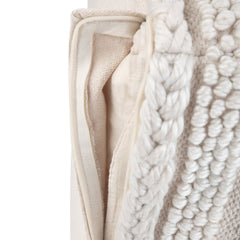 Zenarique Handcrafted Cotton Woven Pinstripe Pouf - Pouf