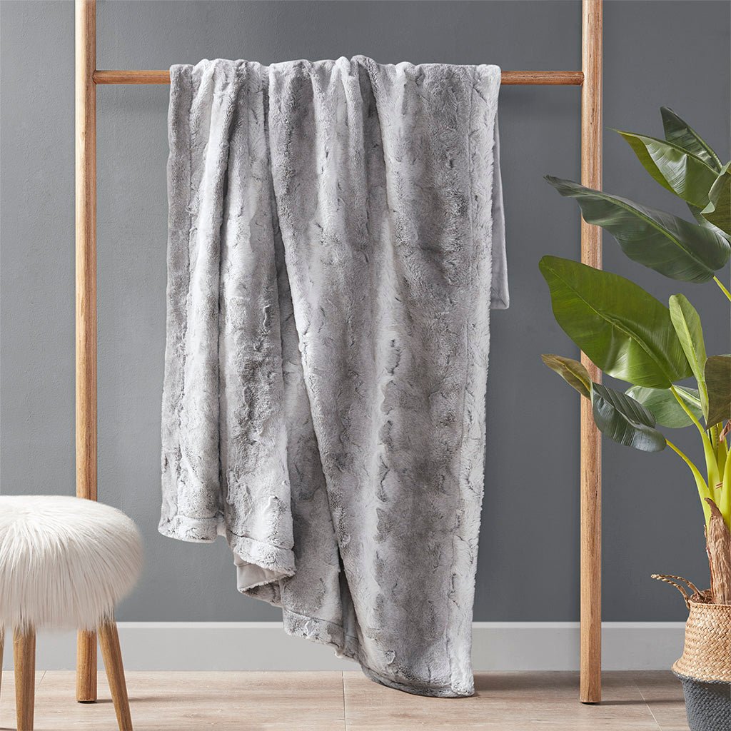 Zeona Oversized Faux Fur Throw, 60
