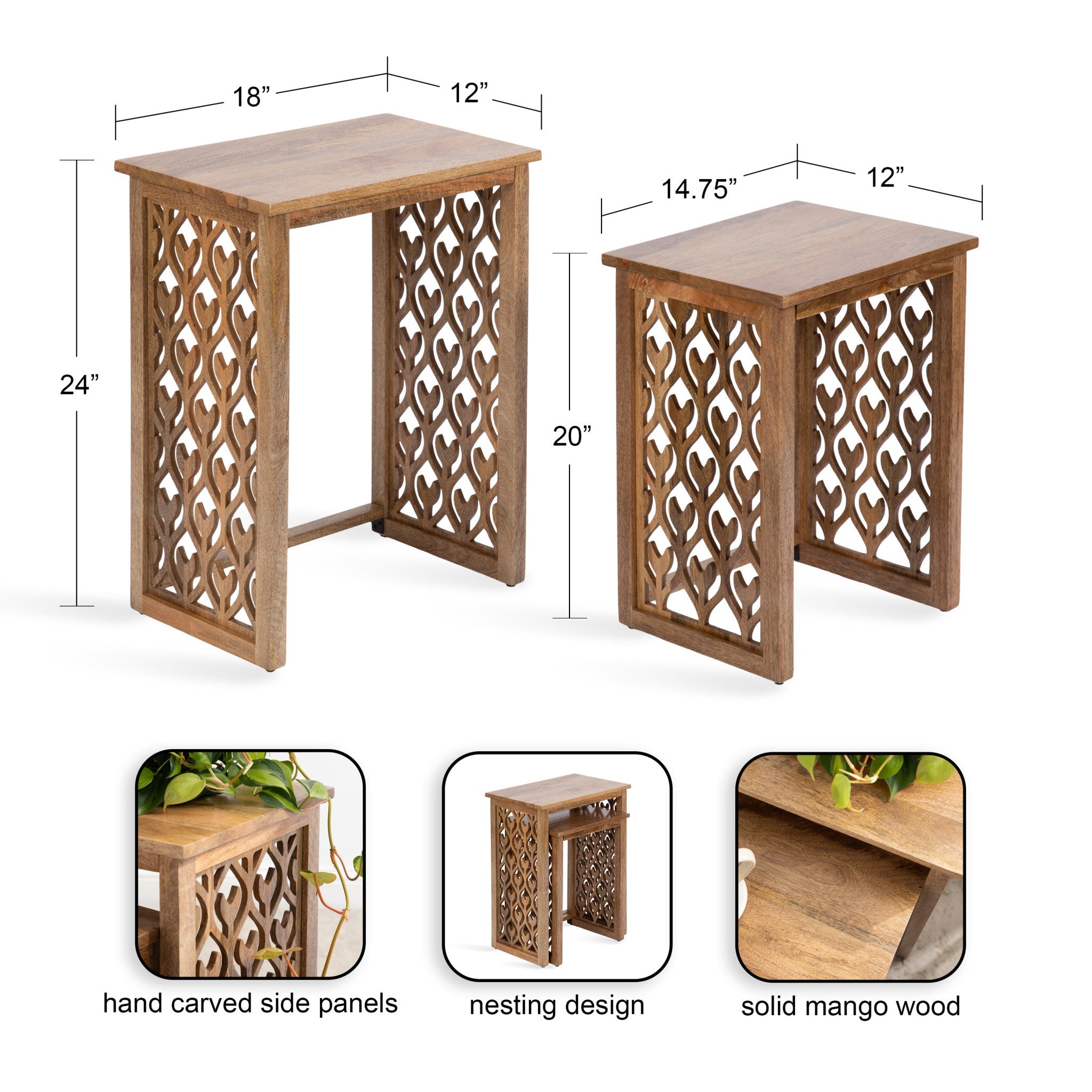Karni Wooden Nesting Tables