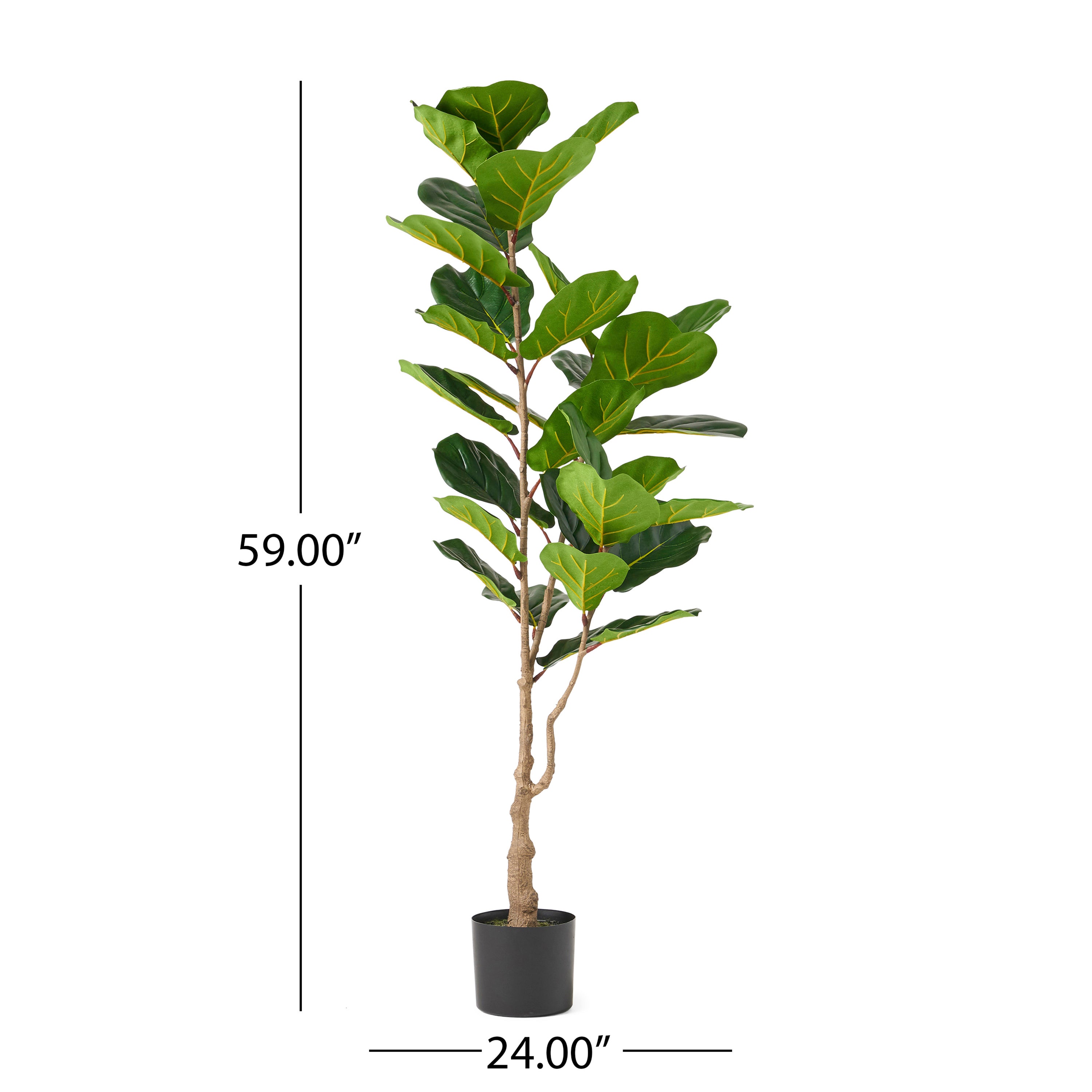 59" Faux Fiddle Leaf Fern Tree
