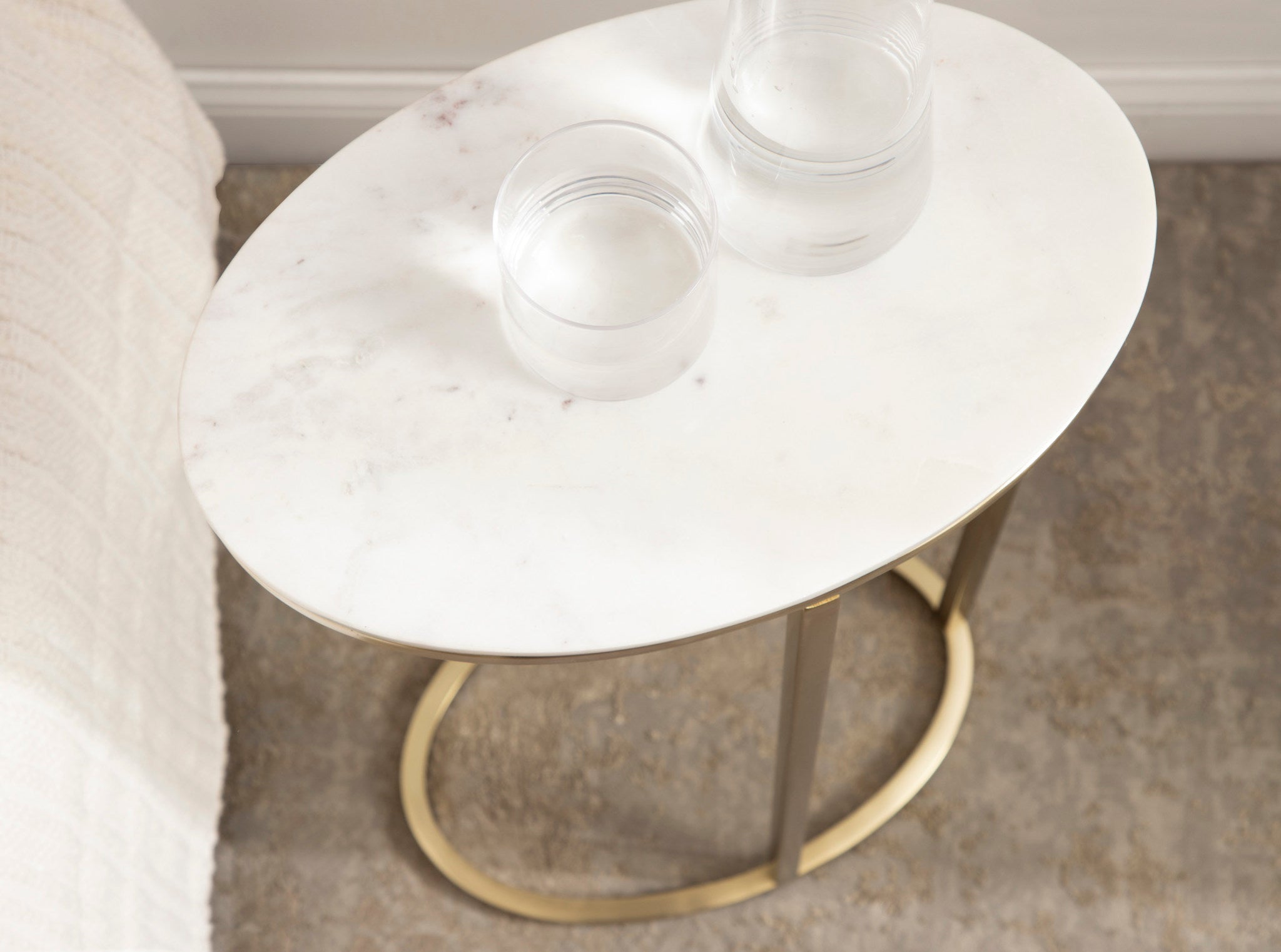 Natalli Marble Oval C-Table