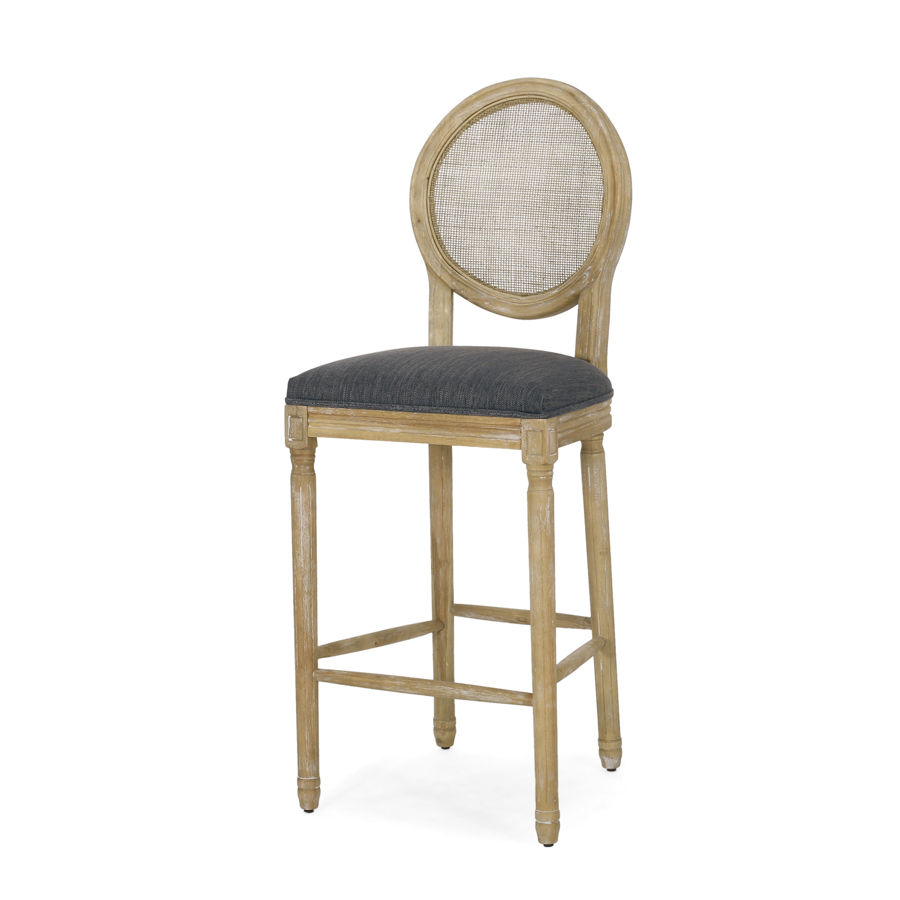French Country Cane Bar Stool, Set of 2