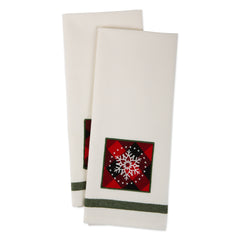 Snowflake Embellished Dishtowels, Set of 2