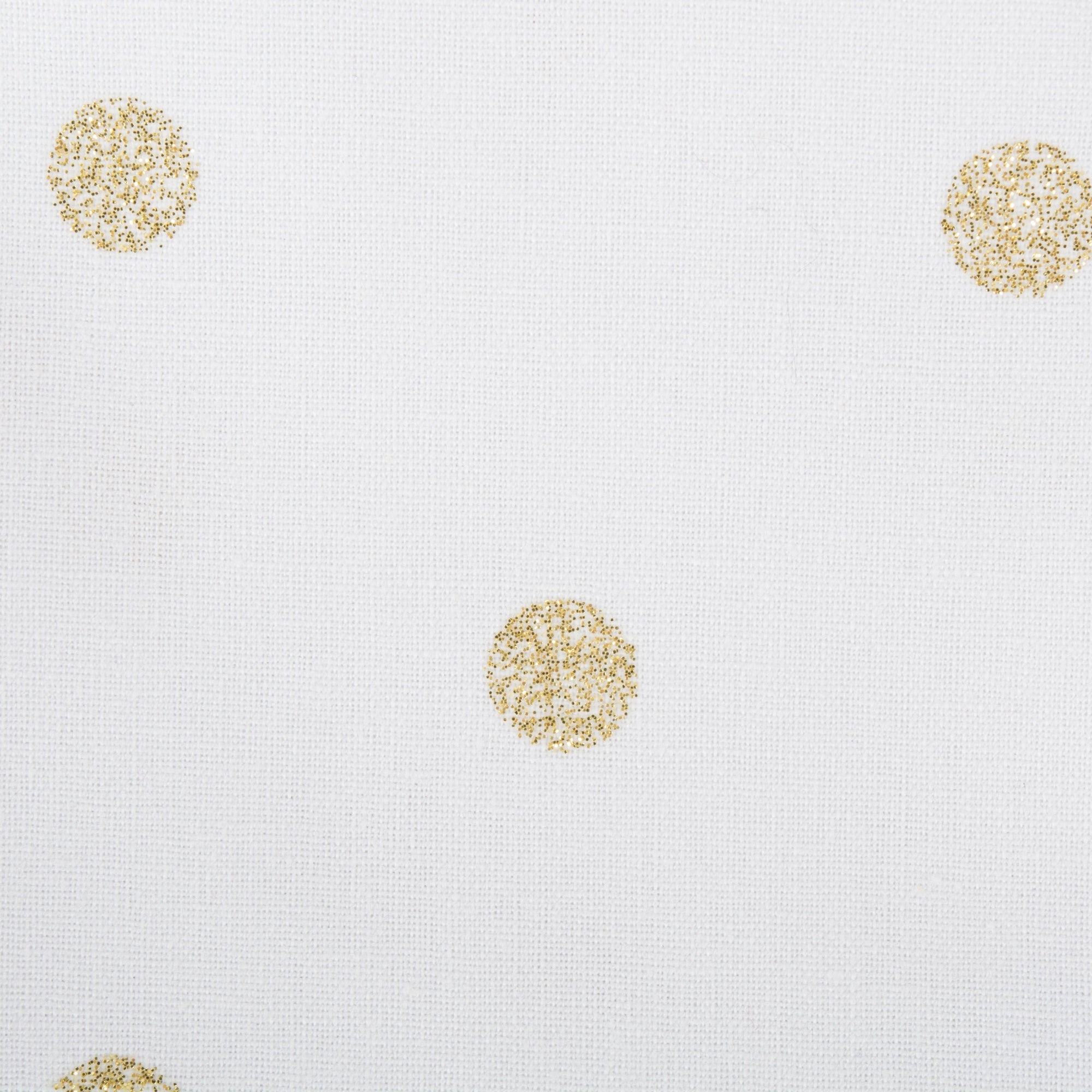 Metallic White & Gold Polka Dot Napkins, Set of 4 Napkins