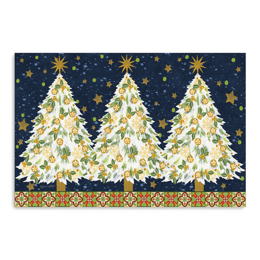 Row of Christmas Trees Canvas Giclee