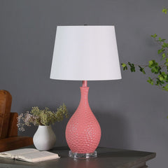 28" Pink Telli Pebble Mid-Century Resin Table Lamp - Pier 1