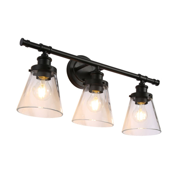 3-Light Vanity Light Fixture With Clear Glass Shade - Pier 1