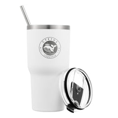 30Oz Stainless Steel Vacuum Insulated Tumbler With Lid And Straw - Pier 1