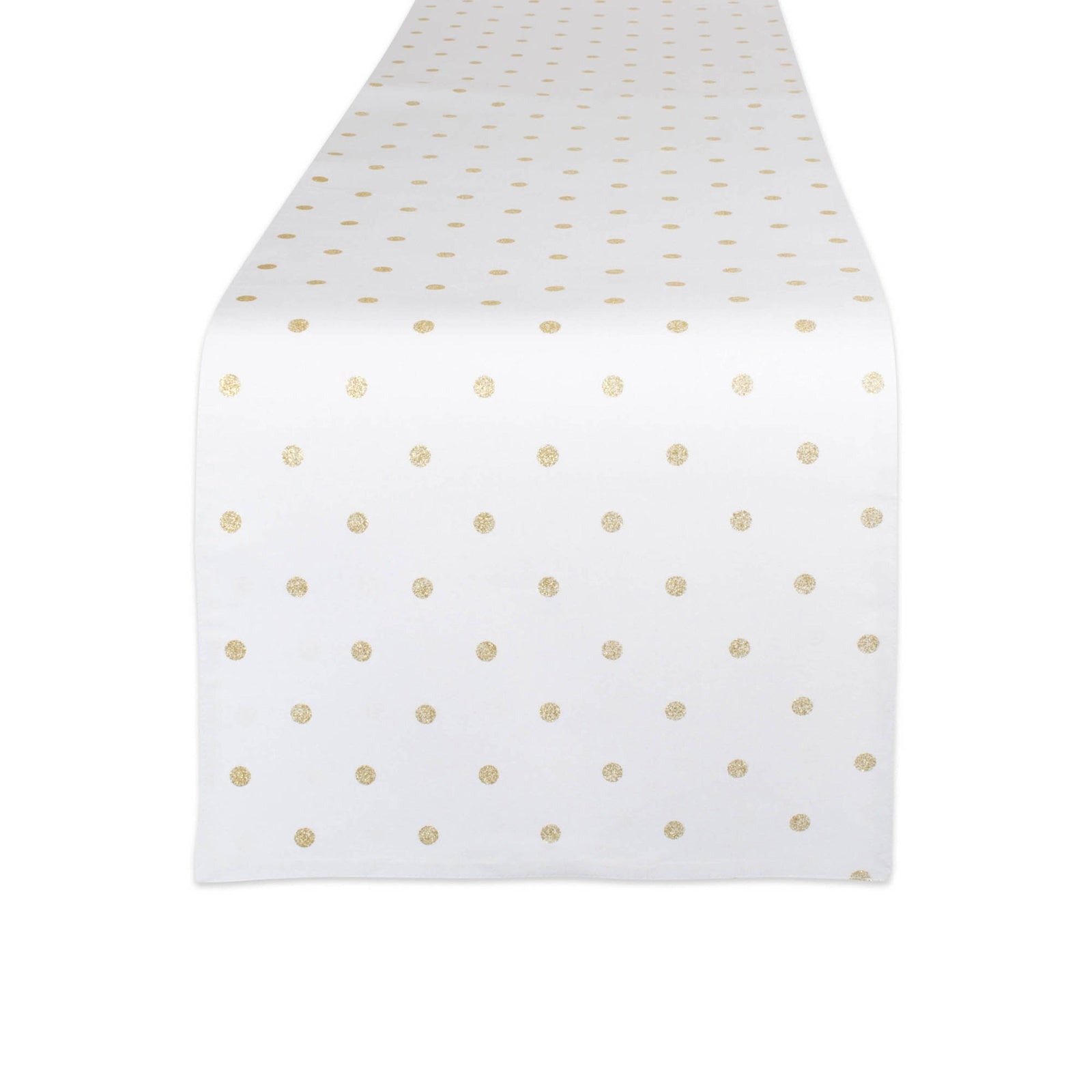 Metallic-White-&-Gold-Reversible-Polka-Dot-Table-Runner-13x72-Table-Runners