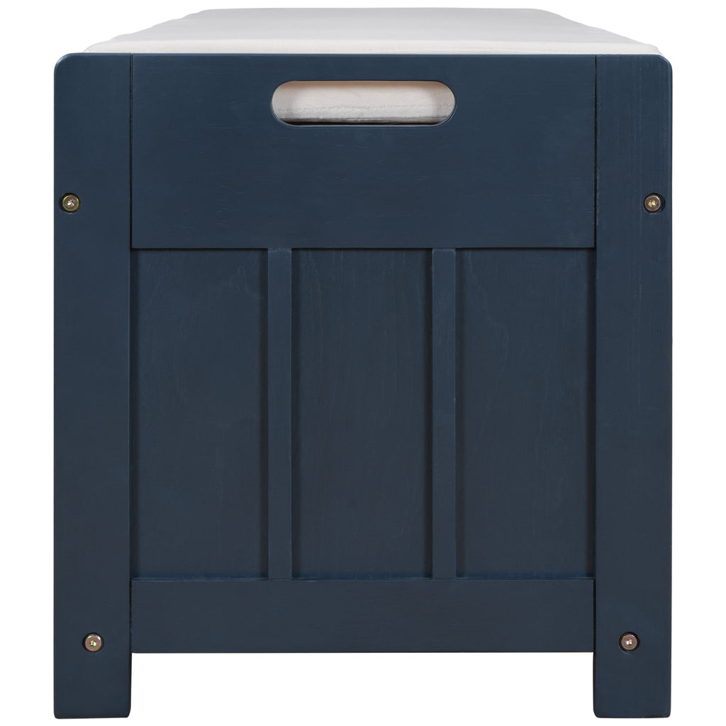43.5'' Storage Bench with Removable Cushion and 3 Shutter-Detailed Cabinet Doors - Pier 1
