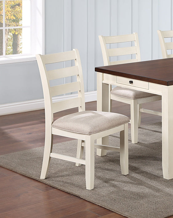 6 Piece Dining Set with 4 Side Chairs and Bench, Ladder Back Chair - Pier 1