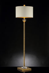 63.25-Inch Perspicio Solid Crystal Orb Gold Column Floor Lamp - Pier 1