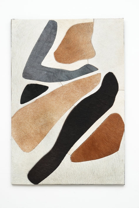 Abstract Hair-On Leather Wall Decor