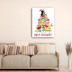 Merry Chris"Mutts" Canvas Giclee