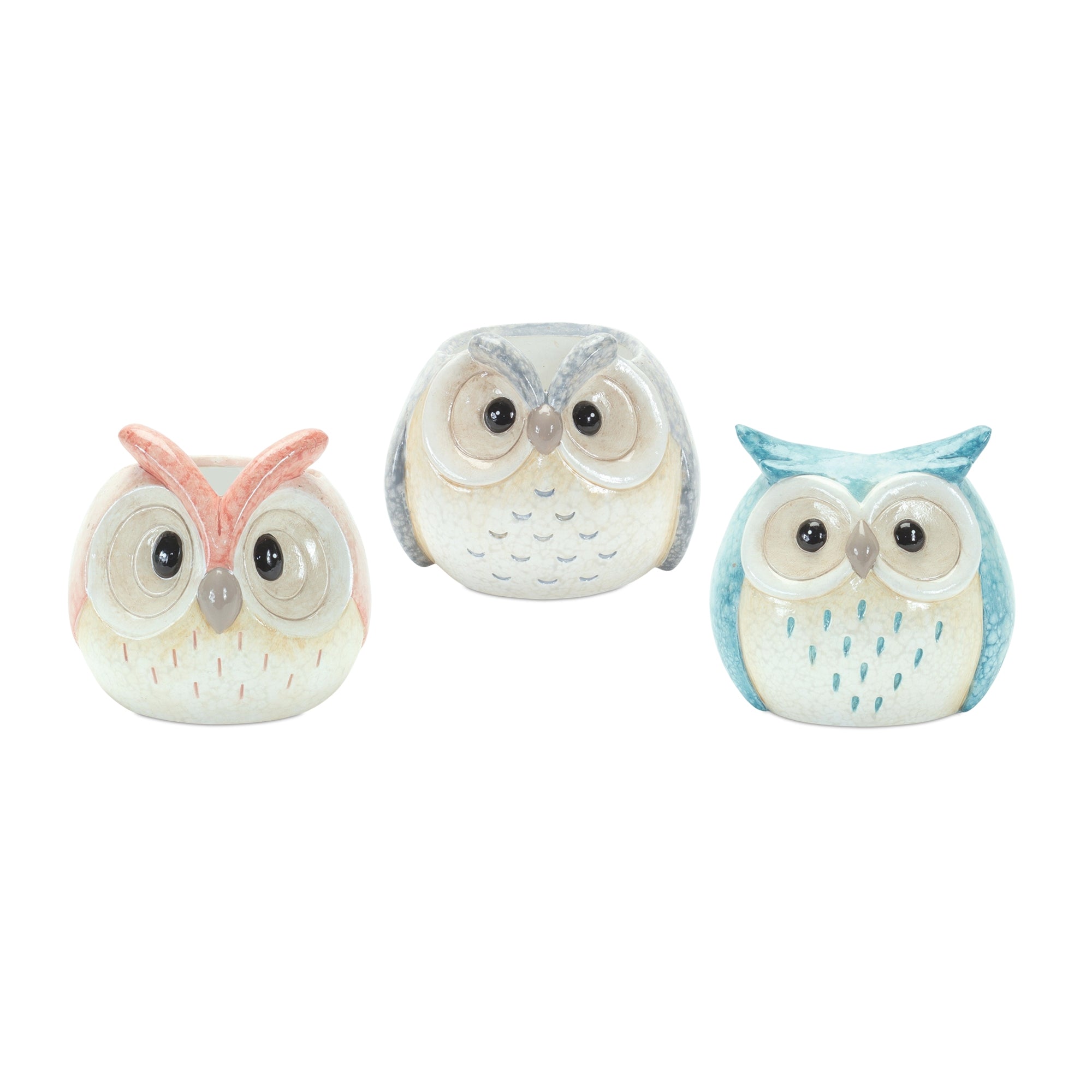 Whimsical-Pastel-Terra-Cotta-Owl-Figurine-(Set-of-12)-Decorative-Accessories