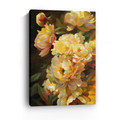 Peonies for Springtime Canvas Giclee Wall Art