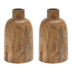 8.75" Mango Wood Bottle Vase, Set of 2 - Pier 1