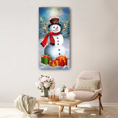 Snowman Canvas Giclee