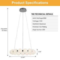 Acrylic Dimmable LED Cylinder Chandelier - Pier 1