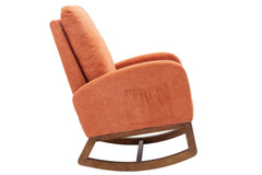 Affair Mid-Century Modern Upholstered Rocking Armchair with Side Pocket - Pier 1