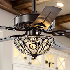 Ali Light Wrought Iron LED Ceiling Fan With Remote - Pier 1